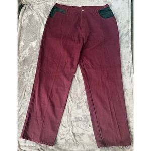Vintage Machine Red w/ Black Contrast Trim Straight‎ Streetwear Y2K 40x34